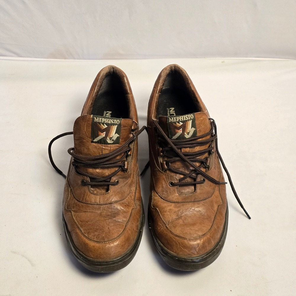 Mephisto Mens Brown Leather Walking Shoes Air Bag System Size 13 US